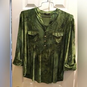 Forest Green Blouse size medium.